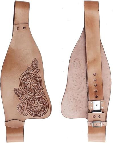 EQUIEMPRESS Pferde-Western-Leder-Fender-Ersatzsattel-Fender-Paar-Set für Roping Trail Barrel Pleasure-Sättel mit Belvin-Schnallen AZ-09 von EQUIEMPRESS