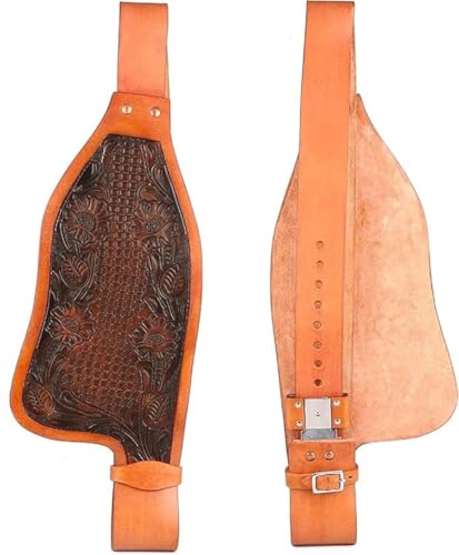 EQUIEMPRESS Pferde-Western-Leder-Fender-Ersatzsattel-Fender-Paar-Set für Roping Trail Barrel Pleasure-Sättel mit Belvin-Schnallen AZ-10 von EQUIEMPRESS