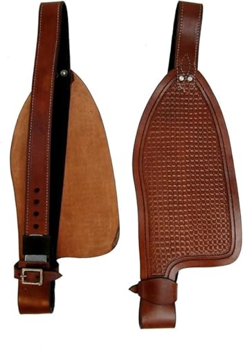 EQUIEMPRESS Pferde-Western-Leder-Fender-Ersatzsattel-Fender-Paar-Set für Roping Trail Barrel Pleasure-Sättel mit Belvin-Schnallen AZ-11 von EQUIEMPRESS