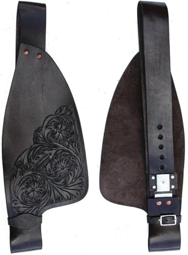 EQUIEMPRESS Pferde-Western-Leder-Fender-Ersatzsattel-Fender-Paar-Set für Roping Trail Barrel Pleasure-Sättel mit Belvin-Schnallen AZ-13 von EQUIEMPRESS