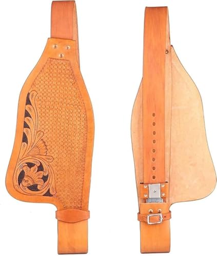 EQUIEMPRESS Pferde-Western-Leder-Fender-Ersatzsattel-Fender-Paar-Set für Roping Trail Barrel Pleasure-Sättel mit Belvin-Schnallen AZ-15 von EQUIEMPRESS