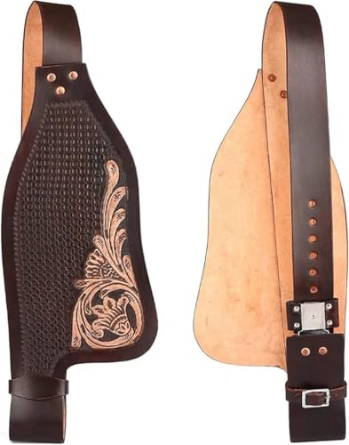 EQUIEMPRESS Pferde-Western-Leder-Fender-Ersatzsattel-Fender-Paar-Set für Roping Trail Barrel Pleasure-Sättel mit Belvin-Schnallen AZ-19 von EQUIEMPRESS