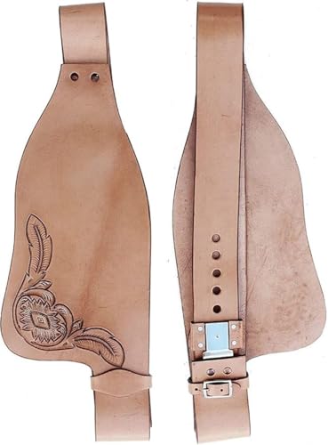 EQUIEMPRESS Pferde-Western-Leder-Fender-Ersatzsattel-Fender-Paar-Set für Roping Trail Barrel Pleasure-Sättel mit Belvin-Schnallen AZ-25 von EQUIEMPRESS