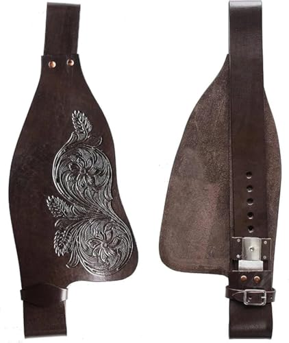 EQUIEMPRESS Pferde-Western-Leder-Fender-Ersatzsattel-Fender-Paar-Set für Roping Trail Barrel Pleasure-Sättel mit Belvin-Schnallen AZ-26 von EQUIEMPRESS