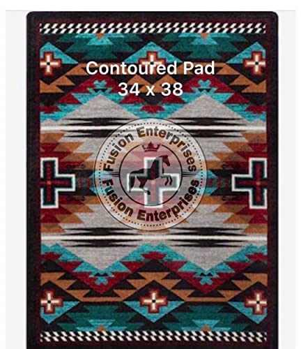 EQUIEMPRESS Sattelunterlage Western Ranch/Westernsatteldecke aus Neuseelandwolle, Top Wool Pad Sensor Flex (Anpassung möglich) A-225 (34" x 42") von EQUIEMPRESS