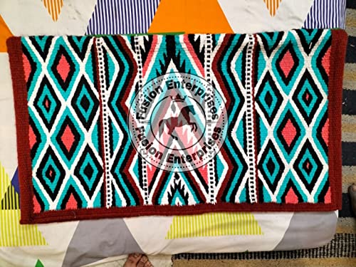 EQUIEMPRESS Sattelunterlage Western Ranch/Westernsatteldecke aus Neuseelandwolle, Top Wool Pad Sensor Flex (Anpassung möglich) A-248 (36" x 40") von EQUIEMPRESS