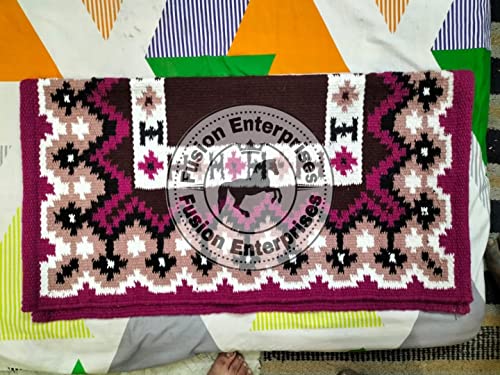 EQUIEMPRESS Sattelunterlage Western Ranch/Westernsatteldecke aus Neuseelandwolle, Top Wool Pad Sensor Flex (Anpassung möglich) A-247 (34" x 36") von EQUIEMPRESS