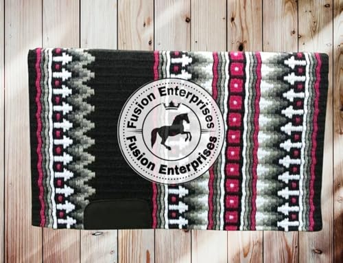 EQUIEMPRESS Sattelunterlage Western Show/Westernsatteldecke aus Neuseelandwolle, Top Wool Pad Sensor Flex (Anpassung möglich) A-97 (34" x 34") von EQUIEMPRESS
