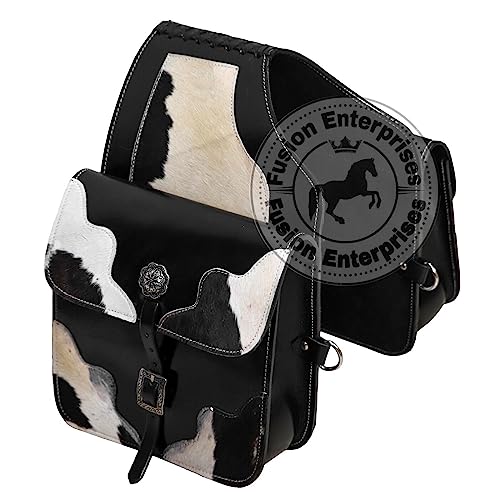 EQUIGEAR Western-Leder-Satteltasche für Pferde | Reitvergnügen Wanderritt geeignet für Reiten und Fassrennen | Satteltasche mit verstellbarem Riemen GRÖSSE: 10"X10"X3" AS-42 von EQUIGEAR