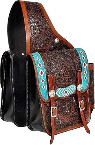 EQUIGEAR Western-Leder-Satteltasche für Pferde | Reitvergnügen Wanderritt geeignet für Reiten und Fassrennen | Satteltasche mit verstellbarem Riemen GRÖSSE: 10"X10"X3" SA-23 EQUIGEAR Western-Leder-Satteltasche für Pferde | Reitvergnügen Wanderritt geeignet für Reiten und Fassrennen | Satteltasche mit verstellbarem Riemen GRÖSSE: 10"X10"X3" SA-23 von EQUIGEAR