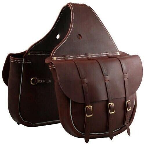 EQUIGEAR Western-Leder-Satteltasche für Pferde | Reitvergnügen Wanderritt geeignet für Reiten und Fassrennen | Satteltasche mit verstellbarem Riemen GRÖSSE: 10"X10"X3" SA-32 von EQUIGEAR