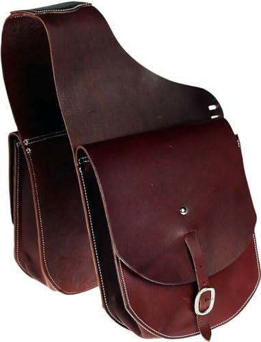 EQUIGEAR Western-Leder-Satteltasche für Pferde | Reitvergnügen Wanderritt geeignet für Reiten und Fassrennen | Satteltasche mit verstellbarem Riemen GRÖSSE: 10"X10"X3" SA-39 von EQUIGEAR