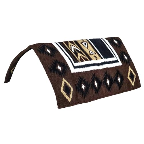 EQUIGEAR Western Ranch Horse Satteldecke aus neuseeländischer Wolle, Western-Design, handgefertigte Satteldecke, Wollpolster, Sensor Flex (Anpassung möglich), SDE1 (34" x 38") von EQUIGEAR