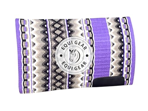 EQUIGEAR Western Ranch Horse Satteldecke aus neuseeländischer Wolle, Western-Design, handgefertigte Satteldecke, Wollpolster, Sensor Flex (Anpassung möglich), WQ87 (36x42) von EQUIGEAR