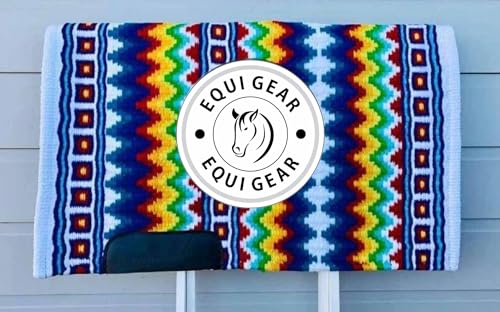 EQUIGEAR Western Show Horse Satteldecke aus neuseeländischer Wolle, Western-Design, handgefertigte Satteldecke, Wollpolster, Sensor Flex (Anpassung möglich), WK34 (34x32) von EQUIGEAR