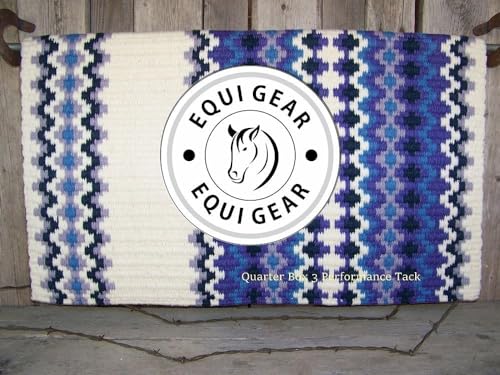 EQUIGEAR Western Show Horse Satteldecke aus neuseeländischer Wolle, Western-Design, handgefertigte Satteldecke, Wollpolster, Sensor Flex (Anpassung möglich), WK50 (34x32) von EQUIGEAR