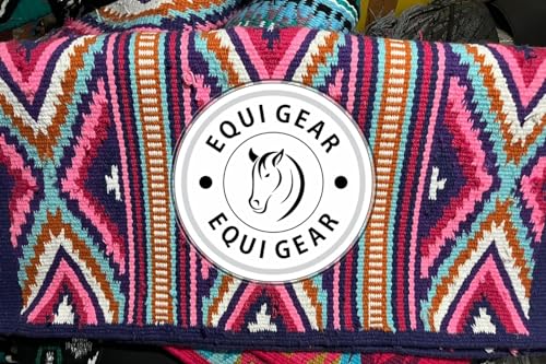 EQUIGEAR Western Show Horse Satteldecke aus neuseeländischer Wolle, Western-Design, handgefertigte Satteldecke, Wollpolster, Sensor Flex (Anpassung möglich), WK53 (36x36) von EQUIGEAR
