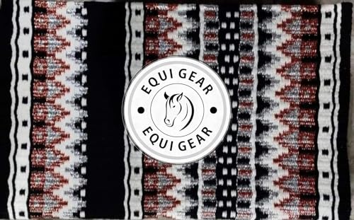 EQUIGEAR Western Show Horse Satteldecke aus neuseeländischer Wolle, Western-Design, handgefertigte Satteldecke, Wollpolster, Sensor Flex (Anpassung möglich), WK60 (34x32) von EQUIGEAR