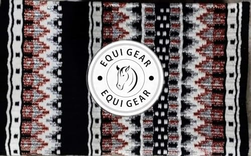 EQUIGEAR Western Show Horse Satteldecke aus neuseeländischer Wolle, Western-Design, handgefertigte Satteldecke, Wollpolster, Sensor Flex (Anpassung möglich), WK60 (34x32) von EQUIGEAR