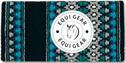 EQUIGEAR Western Show Horse Satteldecke aus neuseeländischer Wolle, Western-Design, handgefertigte Satteldecke, Wollpolster, Sensor Flex (Anpassung möglich), WW69 (32x32) von EQUIGEAR