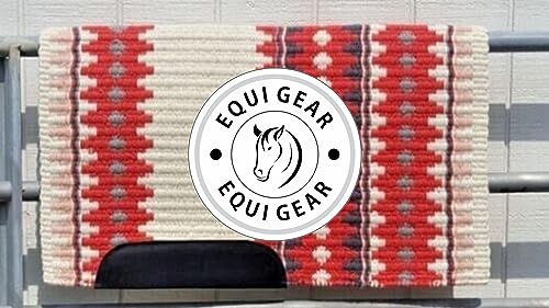 EQUIGEAR Western Show Horse Satteldecke aus neuseeländischer Wolle, Western-Design, handgefertigte Satteldecke, Wollpolster, Sensor Flex (Anpassung möglich), WZ10 (34x32) von EQUIGEAR