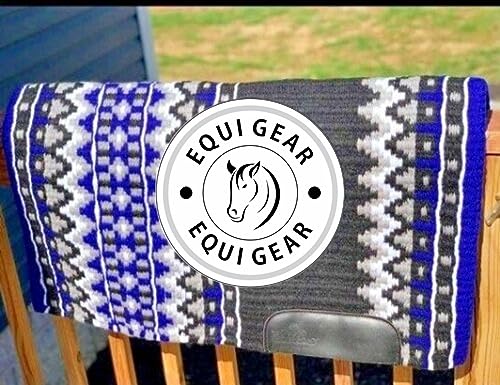 EQUIGEAR Western Show Horse Satteldecke aus neuseeländischer Wolle, Western-Design, handgefertigte Satteldecke, Wollpolster, Sensor Flex (Anpassung möglich), WZ23 (34x34) von EQUIGEAR