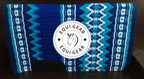 EQUIGEAR Western Show Horse Satteldecke aus neuseeländischer Wolle, Western-Design, handgefertigte Satteldecke, Wollpolster, Sensor Flex (Anpassung möglich), WZ27 (34x34) von EQUIGEAR