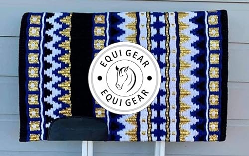 EQUIGEAR Western Show Horse Satteldecke aus neuseeländischer Wolle, Western-Design, handgefertigte Satteldecke, Wollpolster, Sensor Flex (Anpassung möglich) BA83 (36" x 36") von EQUIGEAR