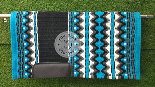 EQUIGEAR Western Show Horse Satteldecke aus neuseeländischer Wolle, Western-Design, handgefertigte Satteldecke, Wollpolster, Sensor Flex (Anpassung möglich) ZA21 (36" x 40") von EQUIGEAR