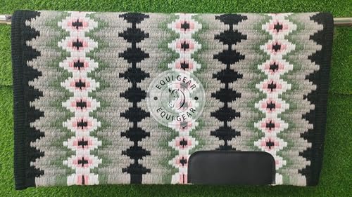 EQUIGEAR Western Show Horse Satteldecke aus neuseeländischer Wolle, Western-Design, handgefertigte Satteldecke, Wollpolster, Sensor Flex (Anpassung möglich) ZA33 (36" x 40") von EQUIGEAR