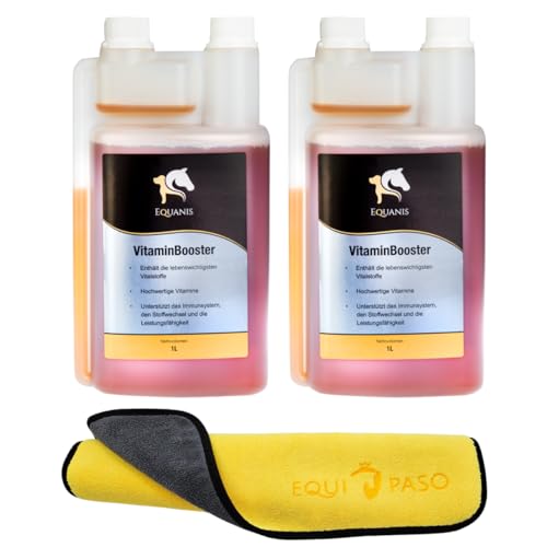 Equanis Set | Vitamin Booster | 2X 1 Liter flüssig | Stärkt das Immunsystem | Die Vitaminkur für Pferde Nahrungsergänzung für Pferde + Equipaso Profi Mikrofaser Tuch Gratis Equanis Set | Vitamin Booster | 2X 1 Liter flüssig | Stärkt das Immunsystem | Die Vitaminkur für Pferde Nahrungsergänzung für Pferde + Equipaso Profi Mikrofaser Tuch Gratis von EQUIPASO