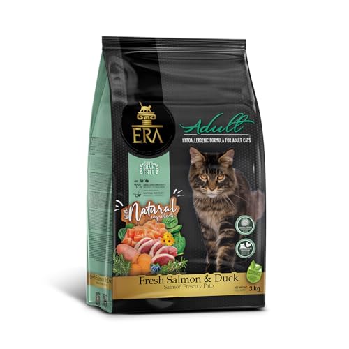 ERA Grain Free | Lachs und Ente für erwachsene Katzen | getreidefrei | reich an Omega-3 | 3 kg von ERA