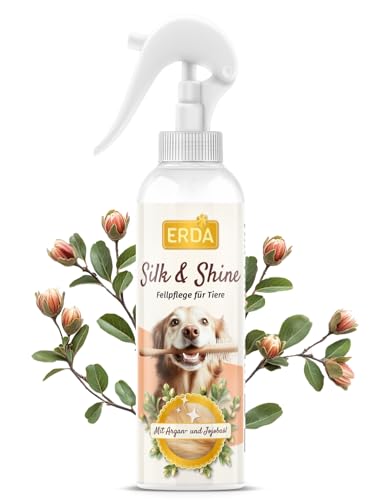 ERDA® 2-in-1 Fellpflege- & Glanzspray für Hunde & Katzen – 250ml Vitamin-Pflegespray mit Arganöl & Seidenprotein – Feuchtigkeitsspendend, Entwirrend & Schutz vor Schmutz – ohne Ausspülen von ERDA