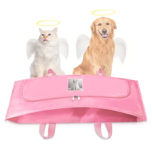 ERDFCV Haustier-Körpertasche für Beerdigung, umweltfreundliche Haustier-Schatulle, Körpertasche für Hunde, Katzen, Ratten, Kaninchen, Schweine, Hühner, Vögel, 20 - 21,8 kg, 117,8 x 37,8 cm von ERDFCV