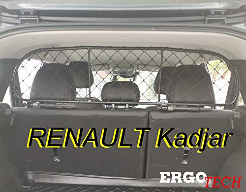 ERGOTECH Trennnetz Trenngitter kompatibel mit Renault Kadjar, RDA65-S, für Hunde und Gepäck von ERGOTECH