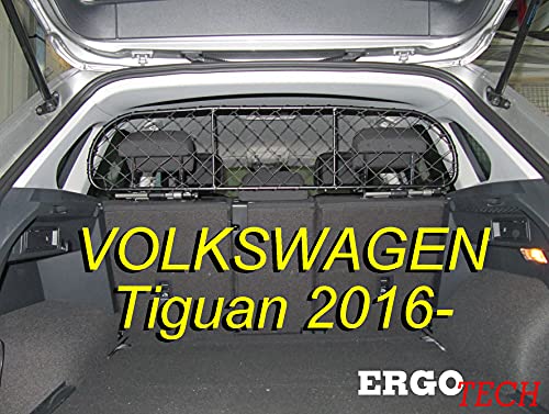 ERGOTECH Trennnetz Trenngitter kompatibel mit Volkswagen Tiguan (ab BJ 2016) RDA65-S8, für Hunde und Gepäck von ERGOTECH