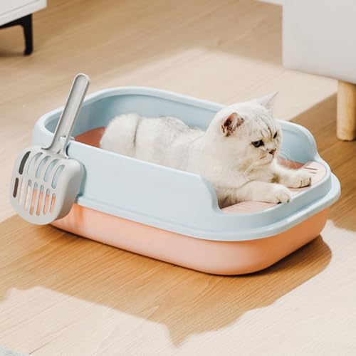 ERHAOG Katzenklo groß Katzentoilette 52 * 36 * 16 cm für Kätzchen-Komfort, Katzentoilette mit offenem Deckel einfache Reinigung geräumig Für große Katzen Kätzchen Toilette Cat Litter Box ERHAOG Katzenklo groß Katzentoilette 52 * 36 * 16 cm für Kätzchen-Komfort, Katzentoilette mit offenem Deckel einfache Reinigung geräumig Für große Katzen Kätzchen Toilette Cat Litter Box von ERHAOG