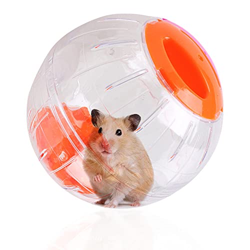 WEIWUXIAN Hamster Run Ball, Hamsterball,Hamster Ball small Animals, Hamsterrad Übungsball, 4.7 Zoll Hamster Laufkugel Rolle Kugel Übungs Joggingball für Ratten Rennmäuse Kleintiere (Orangen) von WEIWUXIAN
