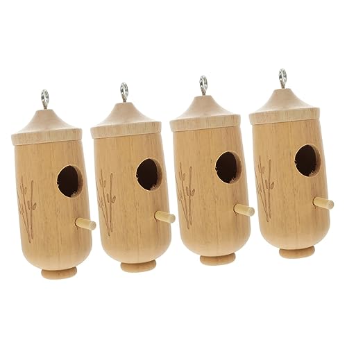 4 Stück Kolibri-Haus, dekorative Vogelhäuschen, Holz-Vogelhaus, Vogelzüchter, Außenhaus-Dekoration, Deko for Papageien im Freien, hängendes Kolibri-Nest for den Außenbereich, Garten, Kolibri-Nest/1542 4 Stück Kolibri-Haus, dekorative Vogelhäuschen, Holz-Vogelhaus, Vogelzüchter, Außenhaus-Dekoration, Deko for Papageien im Freien, hängendes Kolibri-Nest for den Außenbereich, Garten, Kolibri-Nest/1542 von ERICAT