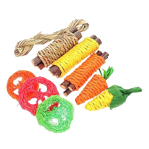 ERINGOGO 1 Satz Hamster- Hasenkauspielzeug Haustiere Mini Zähne klein Hamster hamsterspielzeug Snacks spielzeuge zahnspielzeug für Kaninchen Hamster Beißspielzeug hölzern von ERINGOGO