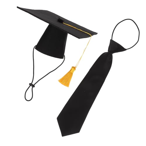 ERINGOGO 1 Satz Hut Für Tierärzte Hundebergungsanzug Weiblich Hund Hochzeitskleid Geburtstagsgeschenk Für Einen Hund Hundeabschlussmütze Leuchthalsband Für Hunde Hundemützen Black Polyester von ERINGOGO