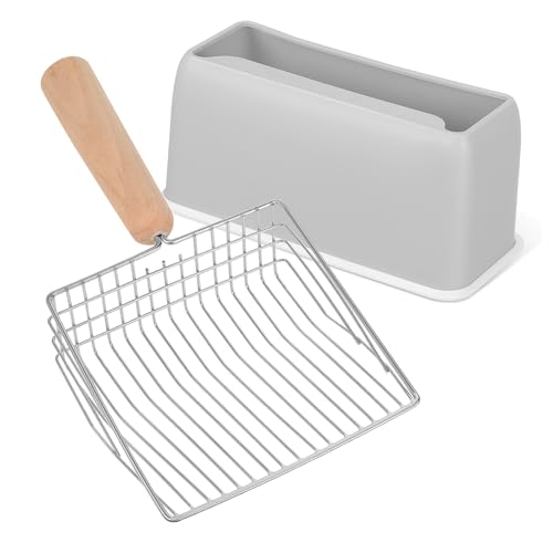 ERINGOGO 1 Satz Katzenstreu-Schaufel-Set Wurf Zubehör Abfallschaufel mit Halter für groß Katzenschaufel tragbare Haustierstreuschaufel Katzenstreu-Netzschaufel Metall Grey ERINGOGO 1 Satz Katzenstreu-Schaufel-Set Wurf Zubehör Abfallschaufel mit Halter für groß Katzenschaufel tragbare Haustierstreuschaufel Katzenstreu-Netzschaufel Metall Grey von ERINGOGO