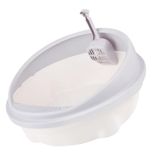 ERINGOGO 1 Satz Katzentoilette Ausbildung Katzentablett Schüsseln Wurf klein Mülleimer Katzenstreu für Haustiere Katzenklo Kätzchen Litterbox Plastik Light Grey von ERINGOGO