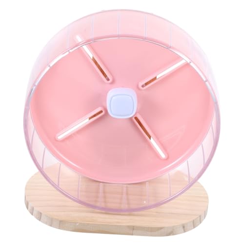 ERINGOGO 1 Satz Laufrad für Hamster hamsterspielzeug Hamster wohnungsdeko hamsterzubehör Hamster cage Accessory Zauberer fangen Auto Leises Chinchillarad Igelrad hölzern Rosa von ERINGOGO