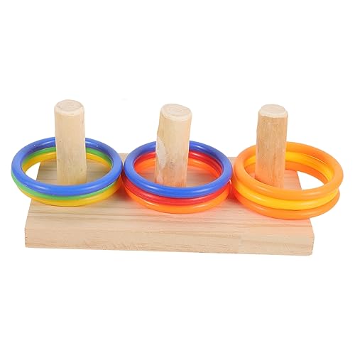 ERINGOGO Vogel Ausbildung Spielzeug Aus Holz Und Kunststoff Für Sittiche Und Papageien Ring Spielzeug Zum Intelligenztraining Für Vögel Im Käfig Nymphensittichspielzeug Zur von ERINGOGO