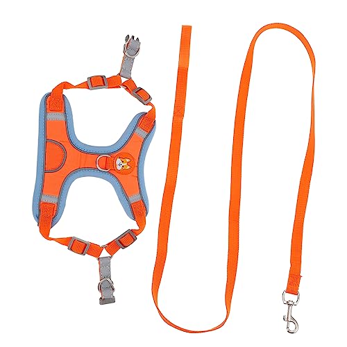 ERINGOGO 1 Satz Transportbox für Haustiere hundegeschirr klein Geschirr für Hunde Welpengeschirr Weste führen hundegurt hundelaufband Diensthundegeschirr Outdoor Hundegeschirr Tuch Orange von ERINGOGO