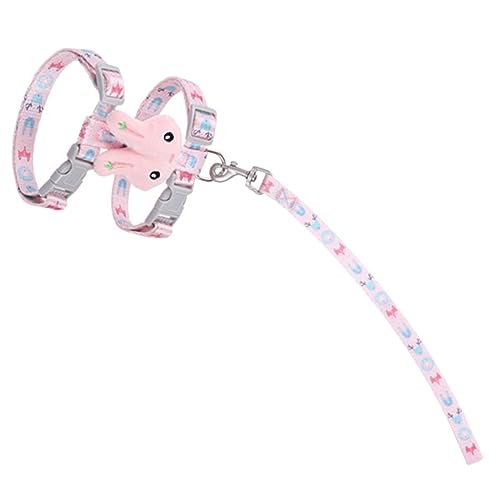 ERINGOGO 1 Satz Verstellbares Katzen Geschirr mit Leine Atmungsaktives Katzengeschirr für Kätzchen Geeignet für Outdoor Aktivitäten Rosa für Katzen bis Sicher und Komfortabel von ERINGOGO