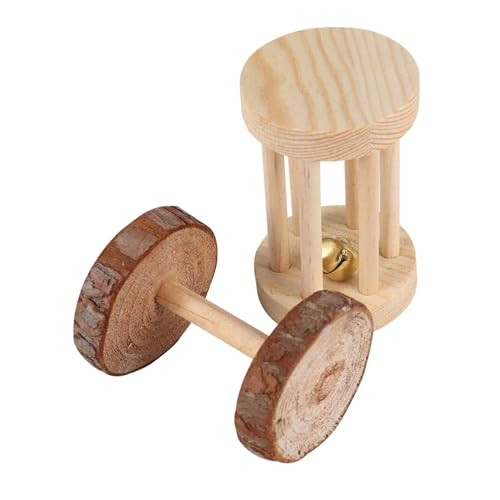 ERINGOGO Holz Hamster Spielzeug Mit Rollendesign Für Kleintiere Kaubereich Kauspielzeug Für Haustiere Platzsparend Und Praktisch Für Kleine Hamstertiere von ERINGOGO