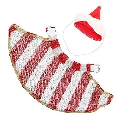 ERINGOGO 1 Set Katzen Und Hundekleidung Weihnachtsmütze Umhang Anzug Hunde Outfit Großes Weihnachtskostüm Für Hunde Deckt Mähne Ab Weihnachtsmütze Für Haustiere Weihnachtskostüm von ERINGOGO