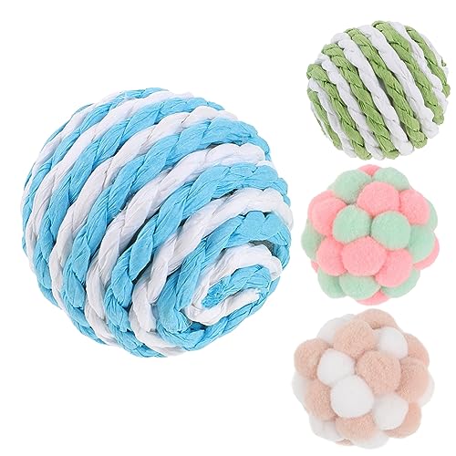 ERINGOGO 1 Set Katzenspielzeug Weiche Bälle Interaktive Katzenbälle Katzenspielzeug Für Drinnen Und Draußen Katzen Fuzzy Ball Stimulierendes Kätzchenspielzeug Für Drinnen Und Draußen von ERINGOGO